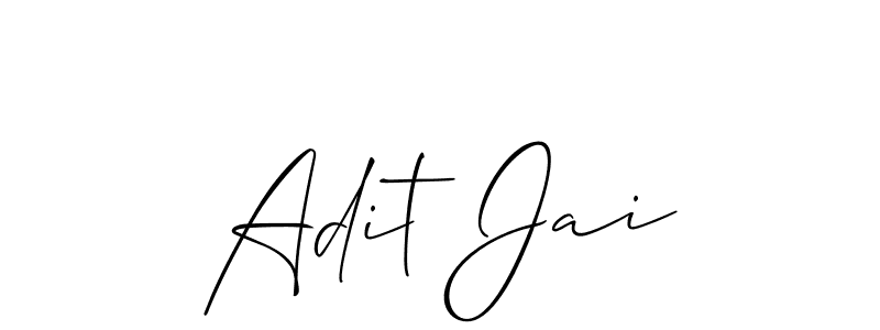 Design your own signature with our free online signature maker. With this signature software, you can create a handwritten (Allison_Script) signature for name Adit Jai. Adit Jai signature style 2 images and pictures png