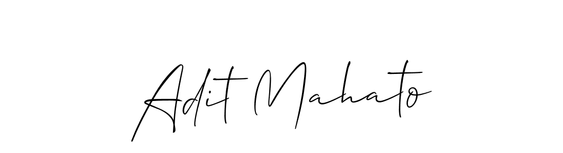 Similarly Allison_Script is the best handwritten signature design. Signature creator online .You can use it as an online autograph creator for name Adit Mahato. Adit Mahato signature style 2 images and pictures png