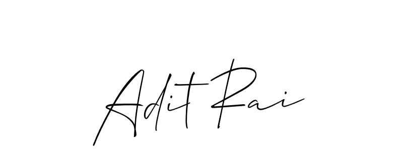 Make a beautiful signature design for name Adit Rai. With this signature (Allison_Script) style, you can create a handwritten signature for free. Adit Rai signature style 2 images and pictures png