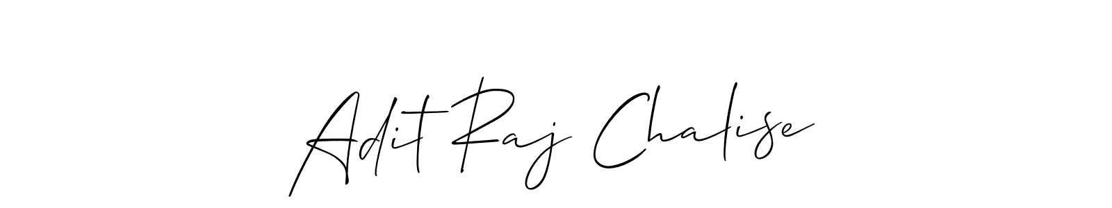 Adit Raj Chalise stylish signature style. Best Handwritten Sign (Allison_Script) for my name. Handwritten Signature Collection Ideas for my name Adit Raj Chalise. Adit Raj Chalise signature style 2 images and pictures png