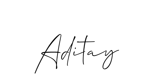 How to make Aditay signature? Allison_Script is a professional autograph style. Create handwritten signature for Aditay name. Aditay signature style 2 images and pictures png