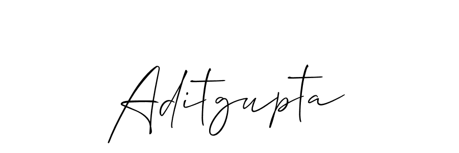 How to make Aditgupta signature? Allison_Script is a professional autograph style. Create handwritten signature for Aditgupta name. Aditgupta signature style 2 images and pictures png