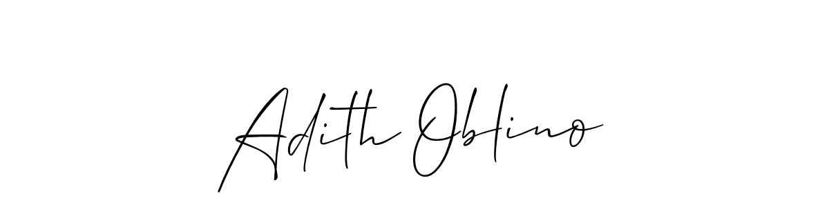 Design your own signature with our free online signature maker. With this signature software, you can create a handwritten (Allison_Script) signature for name Adith Oblino. Adith Oblino signature style 2 images and pictures png