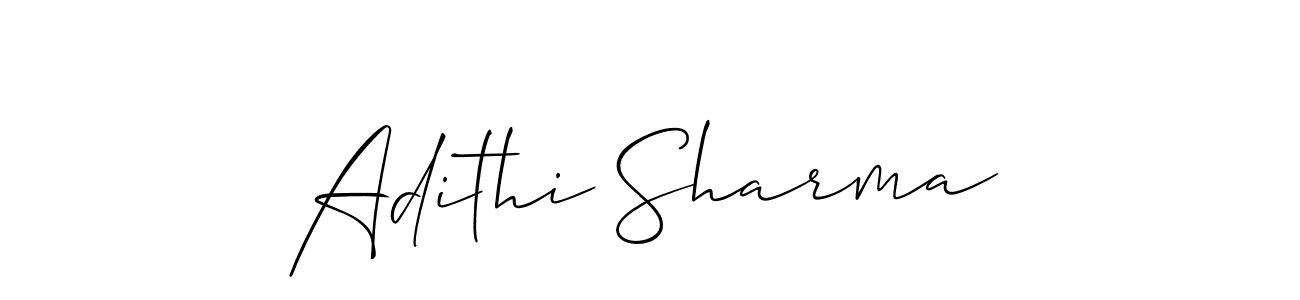 How to make Adithi Sharma signature? Allison_Script is a professional autograph style. Create handwritten signature for Adithi Sharma name. Adithi Sharma signature style 2 images and pictures png