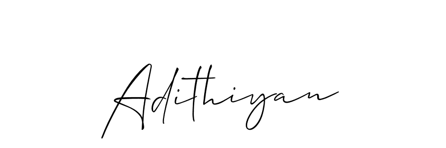 How to make Adithiyan signature? Allison_Script is a professional autograph style. Create handwritten signature for Adithiyan name. Adithiyan signature style 2 images and pictures png