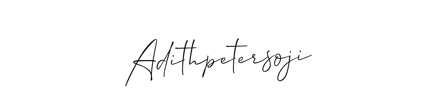 Use a signature maker to create a handwritten signature online. With this signature software, you can design (Allison_Script) your own signature for name Adithpetersoji. Adithpetersoji signature style 2 images and pictures png