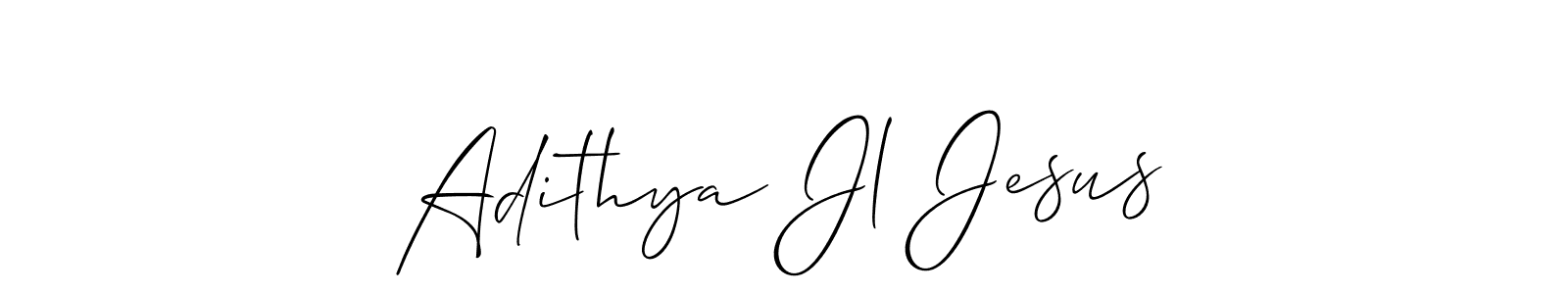 Design your own signature with our free online signature maker. With this signature software, you can create a handwritten (Allison_Script) signature for name Adithya Jl Jesus. Adithya Jl Jesus signature style 2 images and pictures png