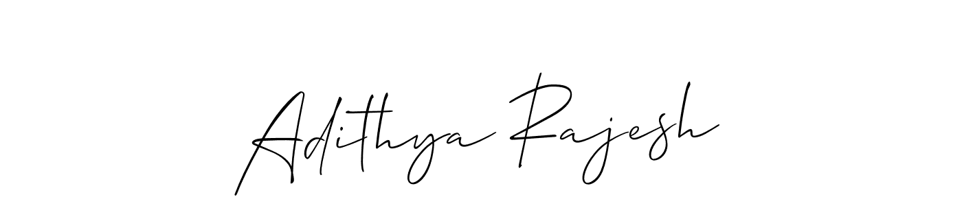How to make Adithya Rajesh signature? Allison_Script is a professional autograph style. Create handwritten signature for Adithya Rajesh name. Adithya Rajesh signature style 2 images and pictures png