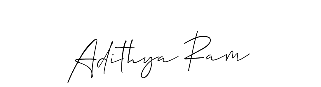 Use a signature maker to create a handwritten signature online. With this signature software, you can design (Allison_Script) your own signature for name Adithya Ram. Adithya Ram signature style 2 images and pictures png