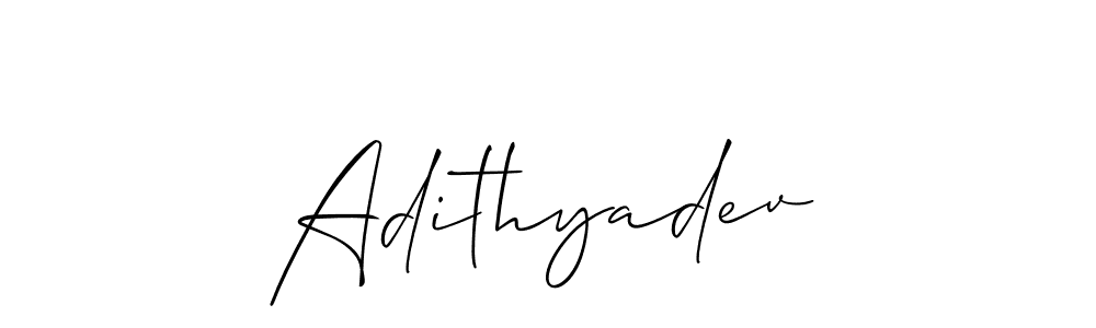 It looks lik you need a new signature style for name Adithyadev. Design unique handwritten (Allison_Script) signature with our free signature maker in just a few clicks. Adithyadev signature style 2 images and pictures png