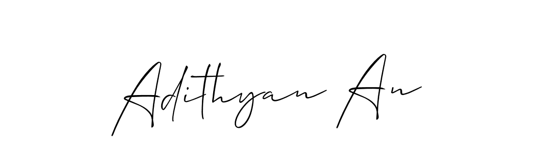 It looks lik you need a new signature style for name Adithyan An. Design unique handwritten (Allison_Script) signature with our free signature maker in just a few clicks. Adithyan An signature style 2 images and pictures png