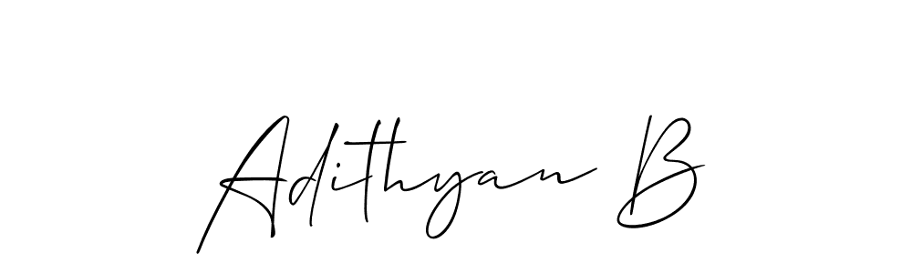 Allison_Script is a professional signature style that is perfect for those who want to add a touch of class to their signature. It is also a great choice for those who want to make their signature more unique. Get Adithyan B name to fancy signature for free. Adithyan B signature style 2 images and pictures png