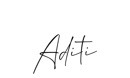 Design your own signature with our free online signature maker. With this signature software, you can create a handwritten (Allison_Script) signature for name Aditi. Aditi signature style 2 images and pictures png