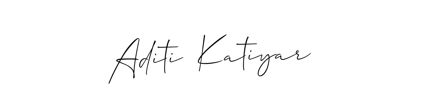 How to make Aditi  Katiyar signature? Allison_Script is a professional autograph style. Create handwritten signature for Aditi  Katiyar name. Aditi  Katiyar signature style 2 images and pictures png