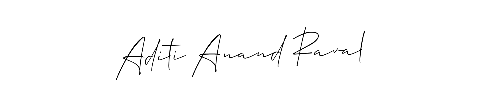 This is the best signature style for the Aditi Anand Raval name. Also you like these signature font (Allison_Script). Mix name signature. Aditi Anand Raval signature style 2 images and pictures png