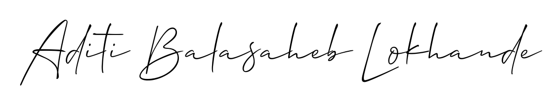 How to make Aditi Balasaheb Lokhande name signature. Use Allison_Script style for creating short signs online. This is the latest handwritten sign. Aditi Balasaheb Lokhande signature style 2 images and pictures png