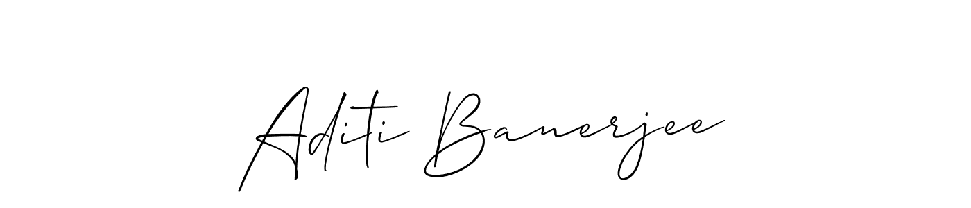 How to make Aditi Banerjee name signature. Use Allison_Script style for creating short signs online. This is the latest handwritten sign. Aditi Banerjee signature style 2 images and pictures png