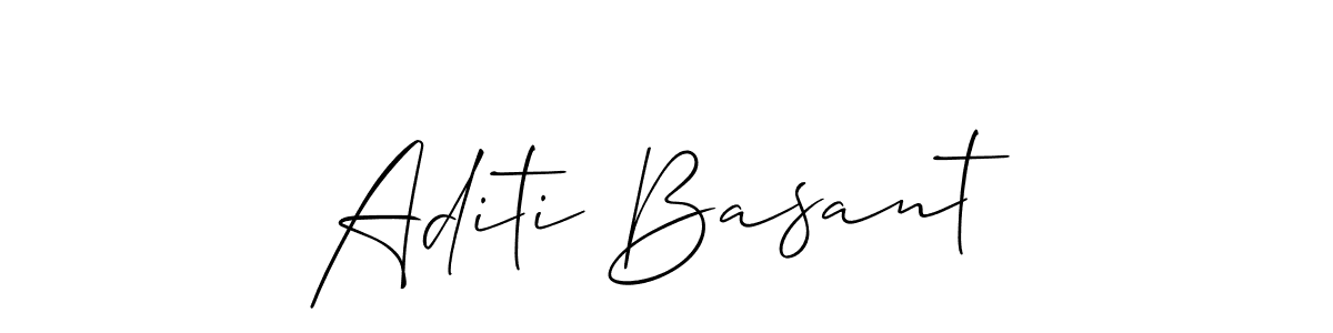 Also we have Aditi Basant name is the best signature style. Create professional handwritten signature collection using Allison_Script autograph style. Aditi Basant signature style 2 images and pictures png