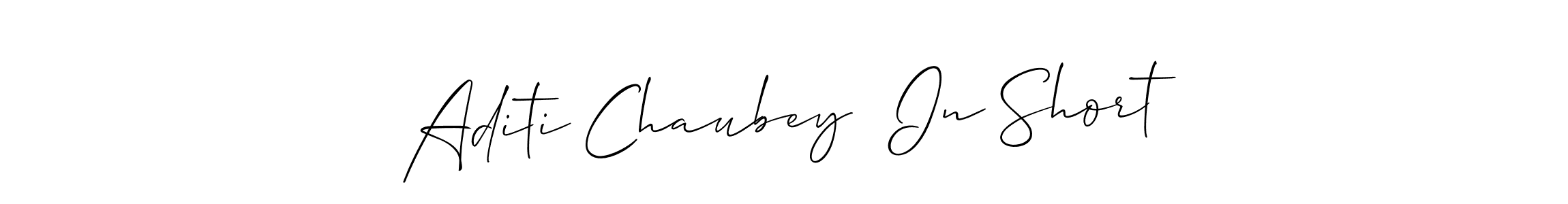 Also You can easily find your signature by using the search form. We will create Aditi Chaubey  In Short name handwritten signature images for you free of cost using Allison_Script sign style. Aditi Chaubey  In Short signature style 2 images and pictures png