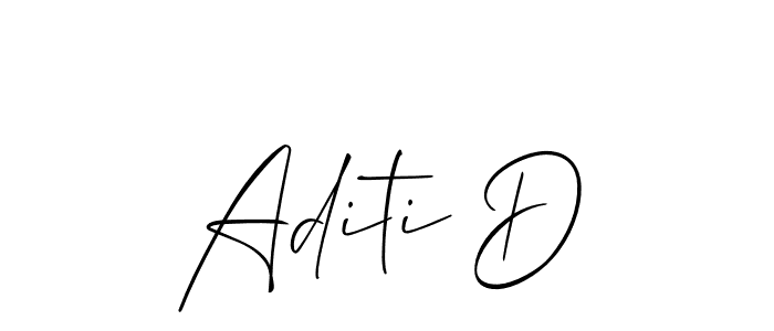 Similarly Allison_Script is the best handwritten signature design. Signature creator online .You can use it as an online autograph creator for name Aditi D. Aditi D signature style 2 images and pictures png