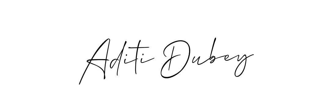 The best way (Allison_Script) to make a short signature is to pick only two or three words in your name. The name Aditi Dubey include a total of six letters. For converting this name. Aditi Dubey signature style 2 images and pictures png