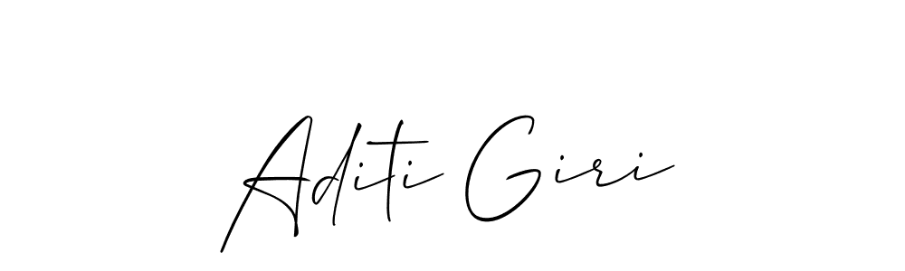 The best way (Allison_Script) to make a short signature is to pick only two or three words in your name. The name Aditi Giri include a total of six letters. For converting this name. Aditi Giri signature style 2 images and pictures png