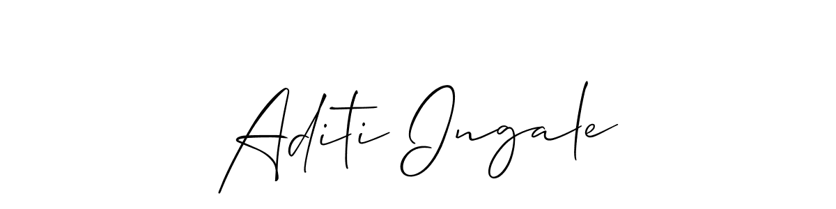Also we have Aditi Ingale name is the best signature style. Create professional handwritten signature collection using Allison_Script autograph style. Aditi Ingale signature style 2 images and pictures png