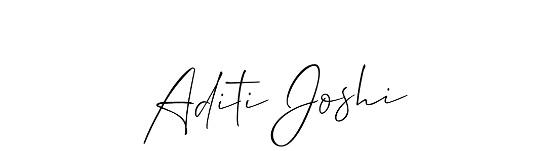 Use a signature maker to create a handwritten signature online. With this signature software, you can design (Allison_Script) your own signature for name Aditi Joshi. Aditi Joshi signature style 2 images and pictures png