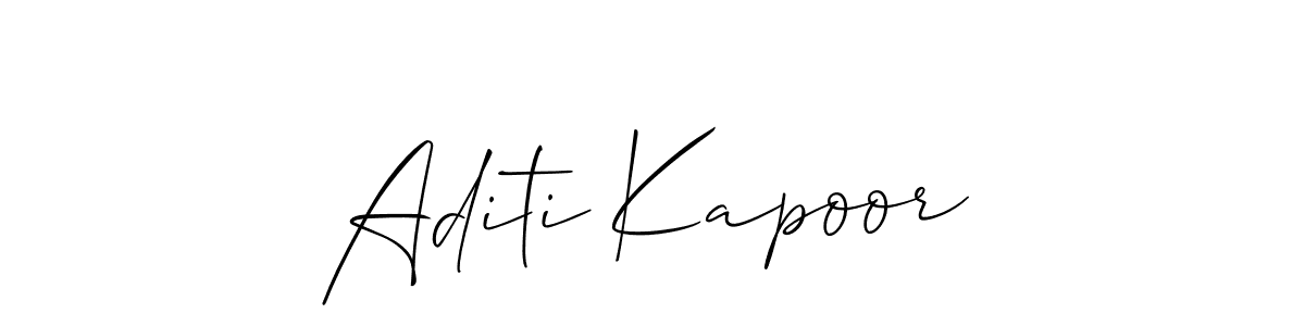 You should practise on your own different ways (Allison_Script) to write your name (Aditi Kapoor) in signature. don't let someone else do it for you. Aditi Kapoor signature style 2 images and pictures png