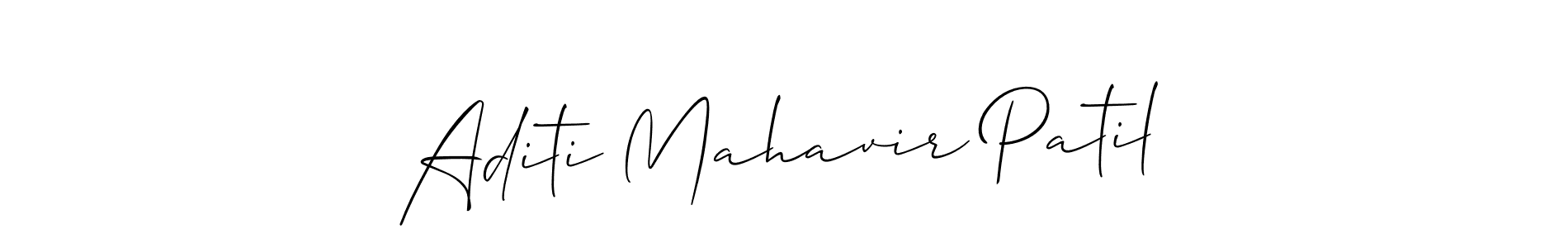 Design your own signature with our free online signature maker. With this signature software, you can create a handwritten (Allison_Script) signature for name Aditi Mahavir Patil. Aditi Mahavir Patil signature style 2 images and pictures png