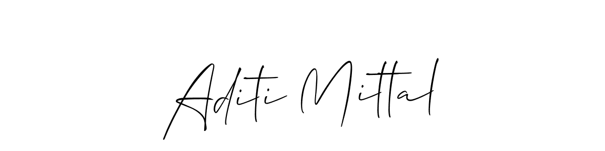 Similarly Allison_Script is the best handwritten signature design. Signature creator online .You can use it as an online autograph creator for name Aditi Mittal. Aditi Mittal signature style 2 images and pictures png