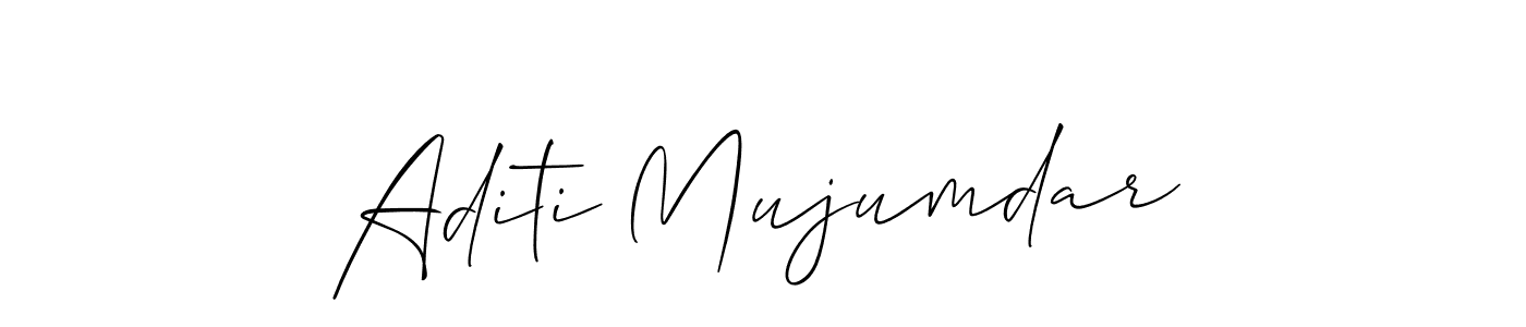 Aditi Mujumdar stylish signature style. Best Handwritten Sign (Allison_Script) for my name. Handwritten Signature Collection Ideas for my name Aditi Mujumdar. Aditi Mujumdar signature style 2 images and pictures png