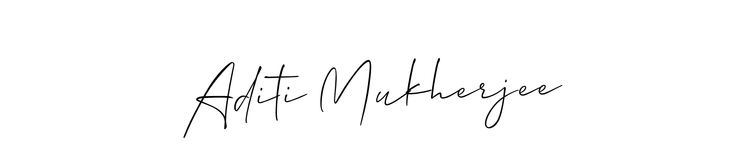 How to make Aditi Mukherjee name signature. Use Allison_Script style for creating short signs online. This is the latest handwritten sign. Aditi Mukherjee signature style 2 images and pictures png