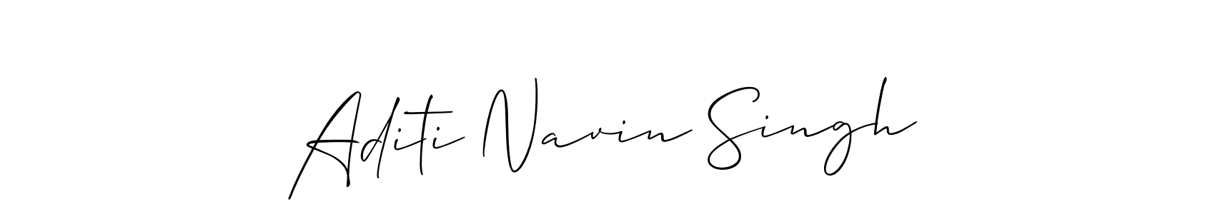 if you are searching for the best signature style for your name Aditi Navin Singh. so please give up your signature search. here we have designed multiple signature styles  using Allison_Script. Aditi Navin Singh signature style 2 images and pictures png