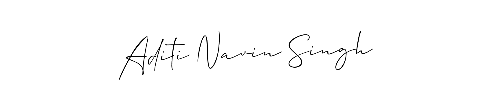 Also You can easily find your signature by using the search form. We will create Aditi Navin Singh name handwritten signature images for you free of cost using Allison_Script sign style. Aditi Navin Singh signature style 2 images and pictures png
