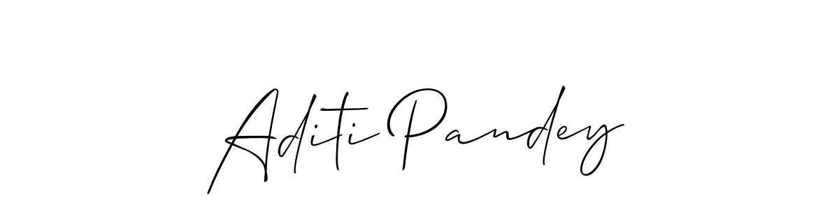 How to make Aditi Pandey name signature. Use Allison_Script style for creating short signs online. This is the latest handwritten sign. Aditi Pandey signature style 2 images and pictures png