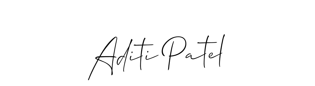 Use a signature maker to create a handwritten signature online. With this signature software, you can design (Allison_Script) your own signature for name Aditi Patel. Aditi Patel signature style 2 images and pictures png