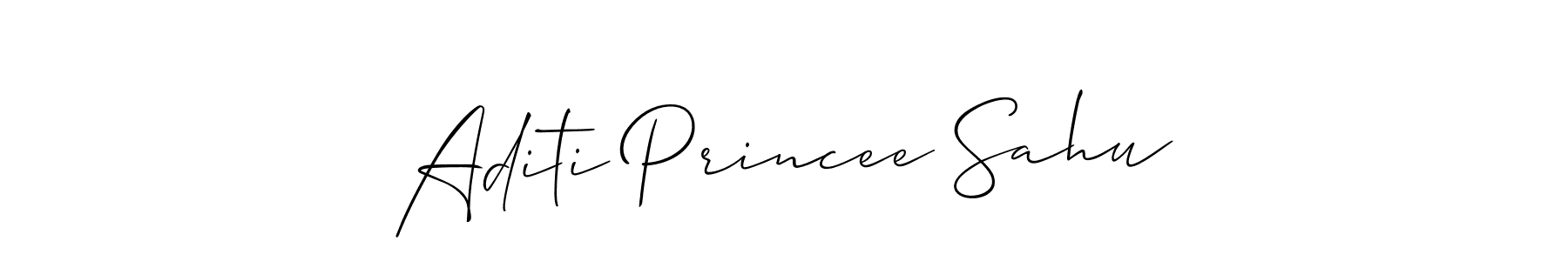 Also we have Aditi Princee Sahu name is the best signature style. Create professional handwritten signature collection using Allison_Script autograph style. Aditi Princee Sahu signature style 2 images and pictures png