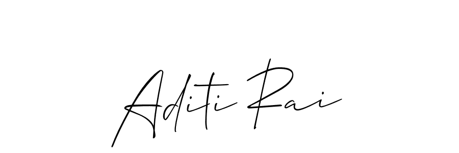 Make a beautiful signature design for name Aditi Rai. With this signature (Allison_Script) style, you can create a handwritten signature for free. Aditi Rai signature style 2 images and pictures png