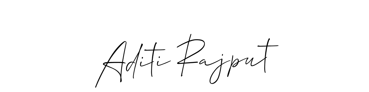Use a signature maker to create a handwritten signature online. With this signature software, you can design (Allison_Script) your own signature for name Aditi Rajput. Aditi Rajput signature style 2 images and pictures png