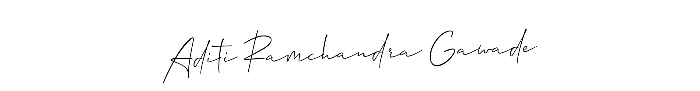 Also we have Aditi Ramchandra Gawade name is the best signature style. Create professional handwritten signature collection using Allison_Script autograph style. Aditi Ramchandra Gawade signature style 2 images and pictures png
