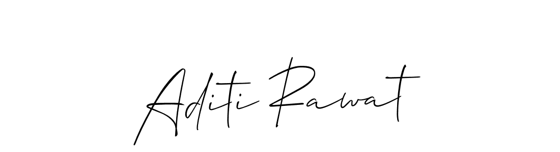 The best way (Allison_Script) to make a short signature is to pick only two or three words in your name. The name Aditi Rawat include a total of six letters. For converting this name. Aditi Rawat signature style 2 images and pictures png