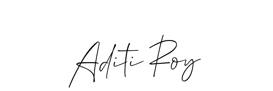 Make a beautiful signature design for name Aditi Roy. With this signature (Allison_Script) style, you can create a handwritten signature for free. Aditi Roy signature style 2 images and pictures png