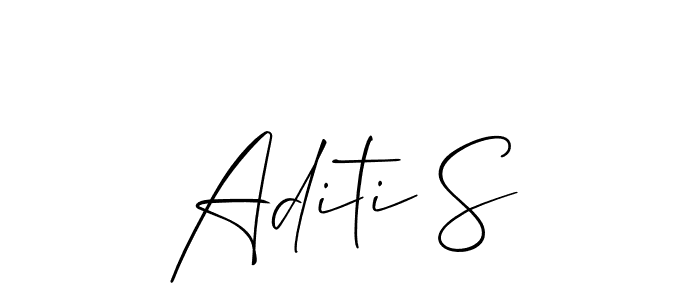 Make a beautiful signature design for name Aditi S. With this signature (Allison_Script) style, you can create a handwritten signature for free. Aditi S signature style 2 images and pictures png