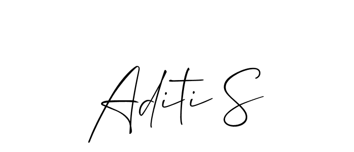 Make a beautiful signature design for name Aditi S. With this signature (Allison_Script) style, you can create a handwritten signature for free. Aditi S signature style 2 images and pictures png