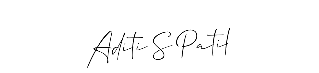 This is the best signature style for the Aditi S Patil name. Also you like these signature font (Allison_Script). Mix name signature. Aditi S Patil signature style 2 images and pictures png