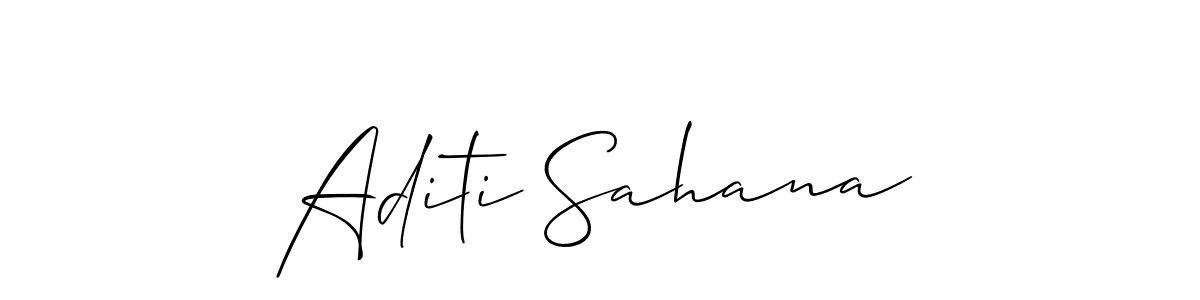 Make a beautiful signature design for name Aditi Sahana. With this signature (Allison_Script) style, you can create a handwritten signature for free. Aditi Sahana signature style 2 images and pictures png