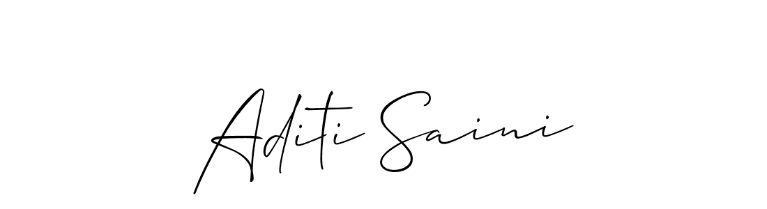 Also we have Aditi Saini name is the best signature style. Create professional handwritten signature collection using Allison_Script autograph style. Aditi Saini signature style 2 images and pictures png