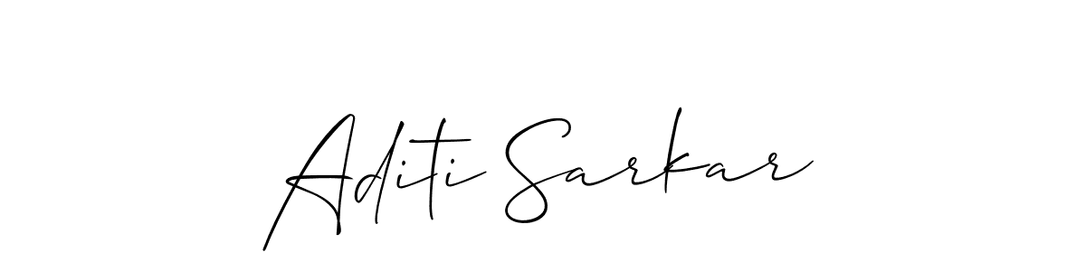 How to make Aditi Sarkar name signature. Use Allison_Script style for creating short signs online. This is the latest handwritten sign. Aditi Sarkar signature style 2 images and pictures png