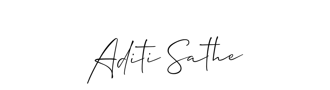 Make a beautiful signature design for name Aditi Sathe. With this signature (Allison_Script) style, you can create a handwritten signature for free. Aditi Sathe signature style 2 images and pictures png